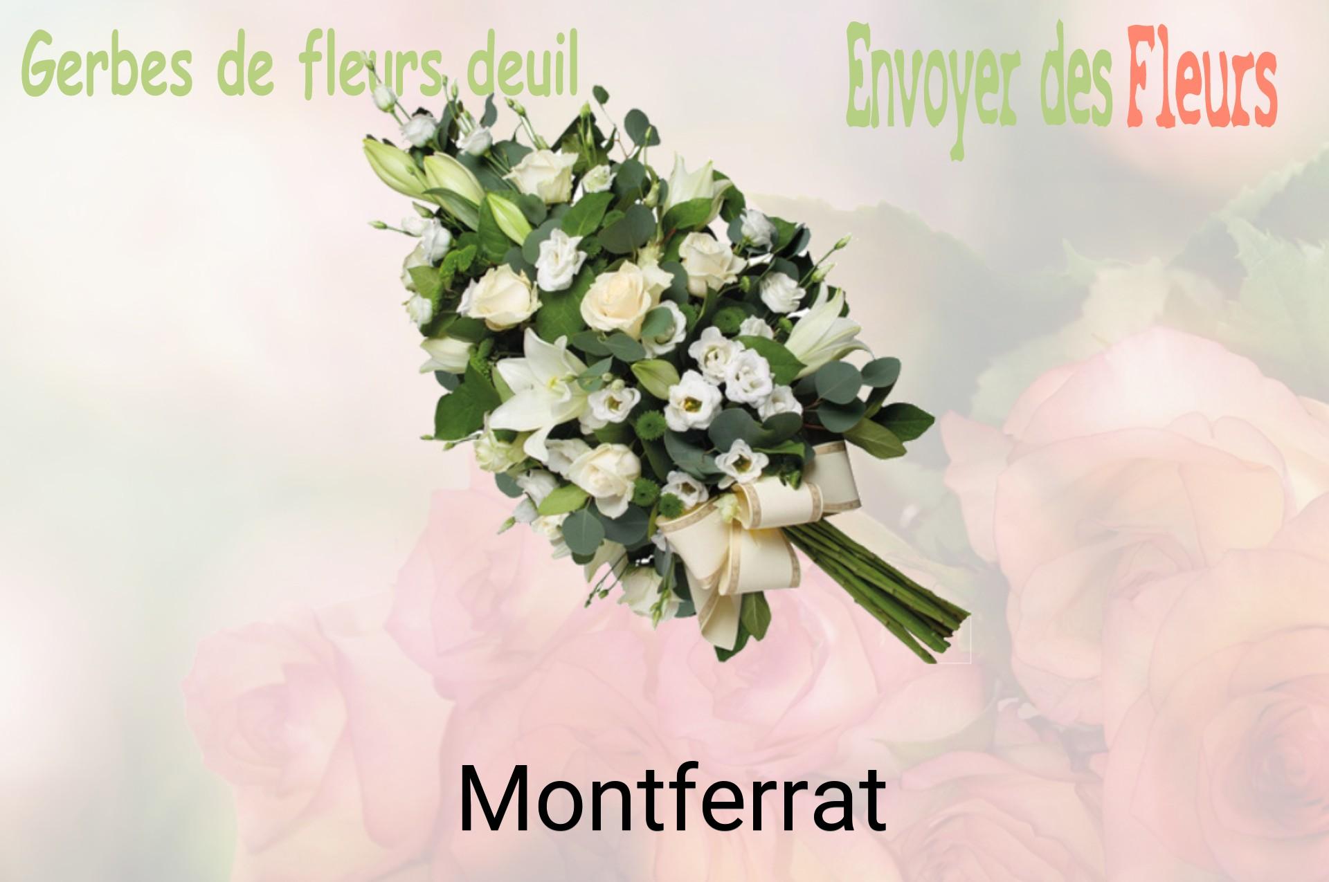 Gerbe de fleurs de deuil livrée à Montferrat
